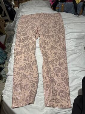 Fabletics Pure Luxe Shiny Pink Leggings XXL